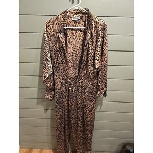Vintage 1980s Animal / Leopard / Cheetah Print dress Frances Henaghan Size 8
